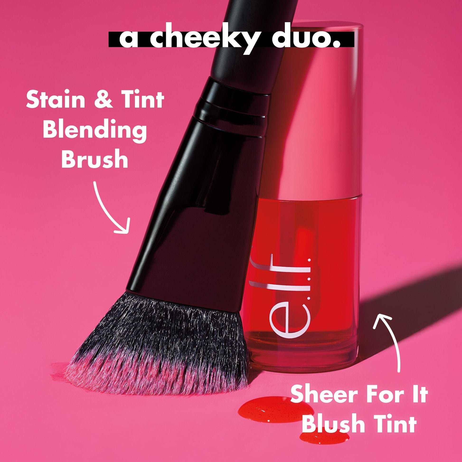 Pair Sheer For It Blush Tint with e.l.f.'s Stain and Tint Blending Brush