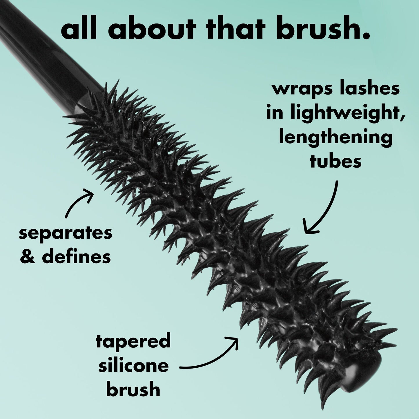 The Brush Wraps Lashes in Lightweight, Lengthening Tubes