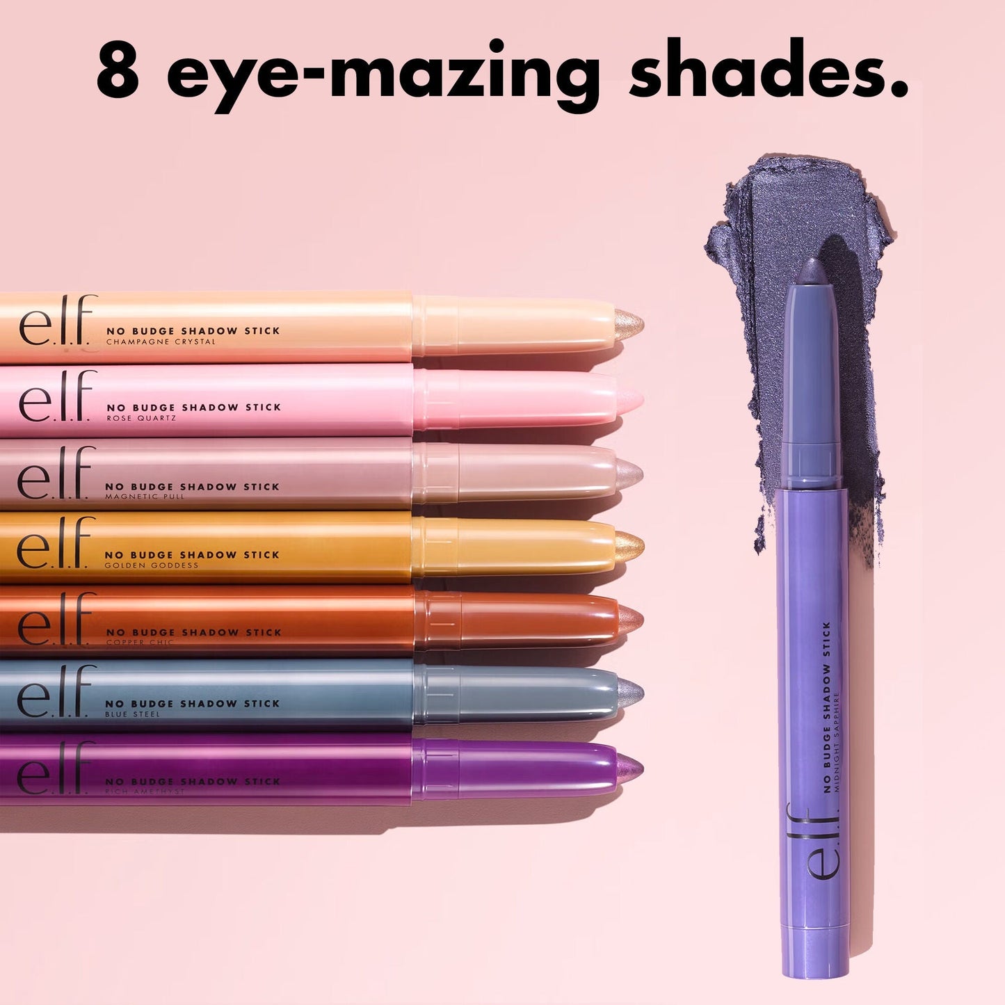 No Budge Eyeshadow Stick has 8 shades to choose from